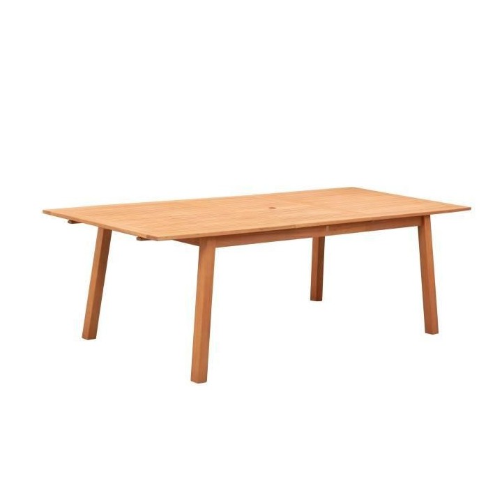 Table de jardin extensible 8 a 10 personnes - 180-240 x 100 x H.75 cm