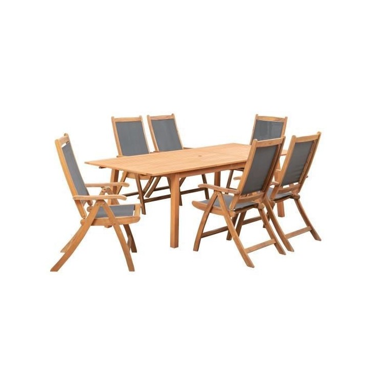 Table de jardin extensible 8 a 10 personnes - 180-240 x 100 x H.75 cm
