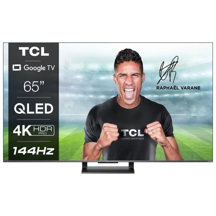 TV QLED TCL 65C731 - 65'' (165cm) 4K UHD - Smart TV Google - Dalle 144