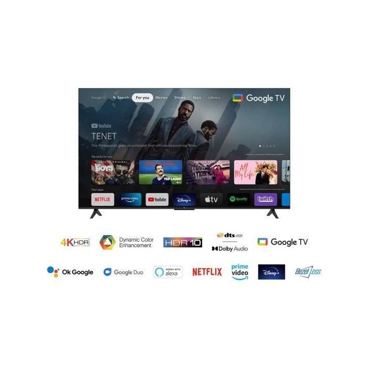 TCL - 58P631 - TV LED - UHD 4K - 58 (147 cm) - HDR (HDR10, HDR HLG) -