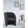 TED Fauteuil - Tissu Gris anthracite - L 59 x P 63 x H 77 cm