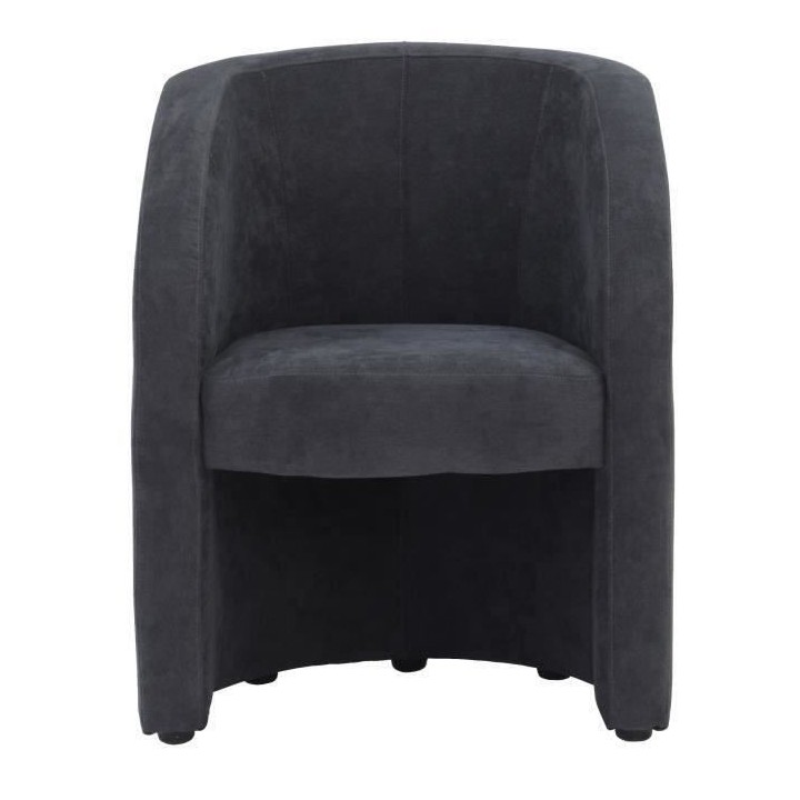 TED Fauteuil - Tissu Gris anthracite - L 59 x P 63 x H 77 cm
