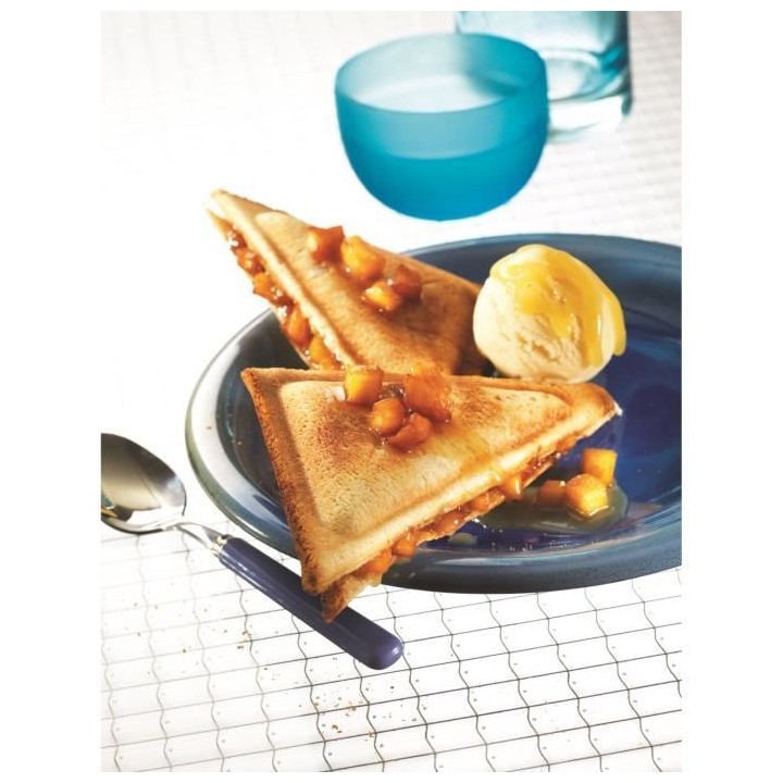 TEFAL Accessoires XA800212 Lot de 2 plaques croque triangle Snack Coll