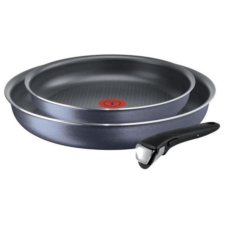 TEFAL Lot de 2 Poeles Ingenio Elegance avec poignée amovible - Ø 22