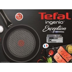 TEFAL L6749402 INGENIO EXCEPTION Noir Batterie de cuisine 10 pieces revetement anti-adhésif tous feux dont induction