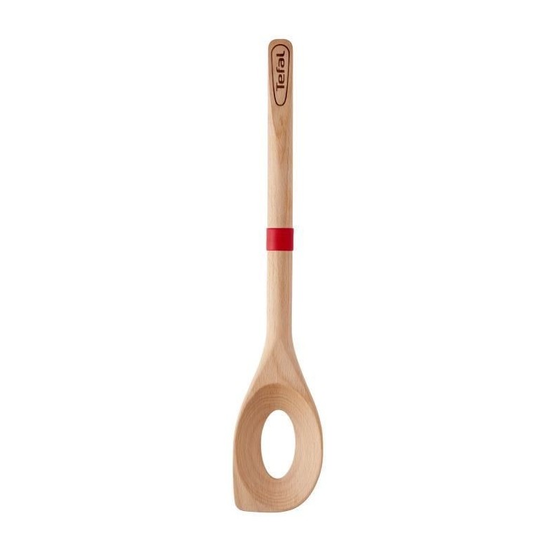 TEFAL Cuillere a risotto Ingenio - Bois hetre et silicone platinium - 32 cm