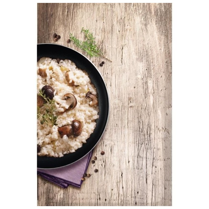 TEFAL Cuillere a risotto Ingenio - Bois hetre et silicone platinium -