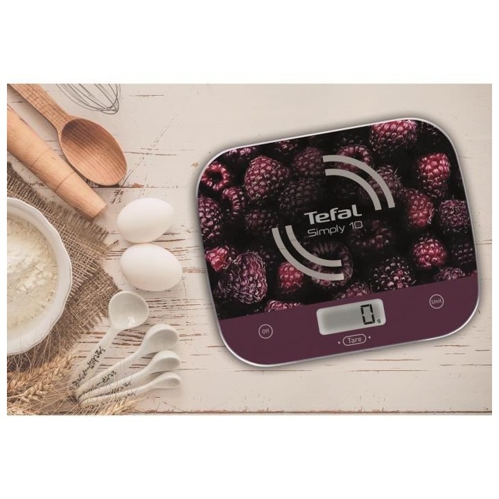TEFAL BC8000V1 Simply Balance de cuisine, Graduation de 10 kg / 1 g, L