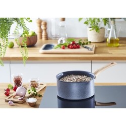 TEFAL G2663002 NATURAL FORCE casserole 20 cm/3 L, revetement antiadhésif Mineralia+, tous feux dont induction