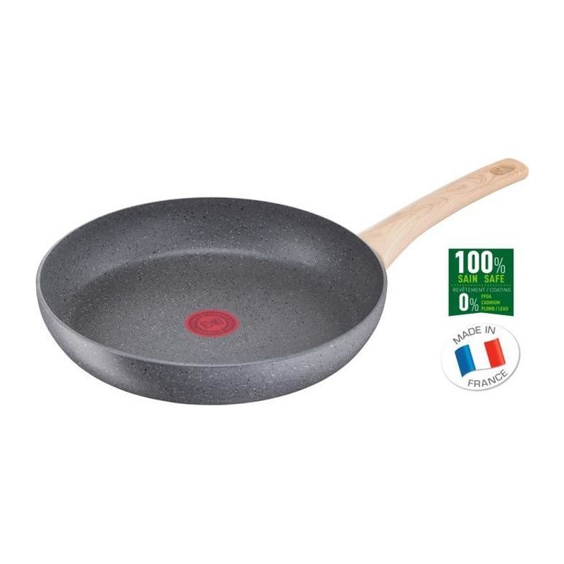 TEFAL G2660402 NATURAL FORCE poele 24 cm, revetement antiadhésif Mineralia+, tous feux dont induction