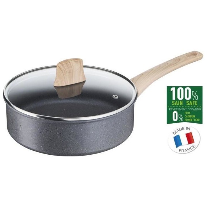 TEFAL G2663202 NATURAL FORCE sauteuse 24 cm, revetement antiadhésif M