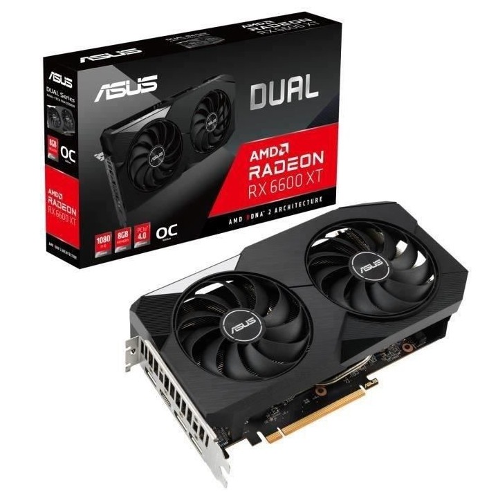 Carte Graphique - ASUS - DUAL-RX6600XT-O8G - (90YV0GN1-M0NA00)