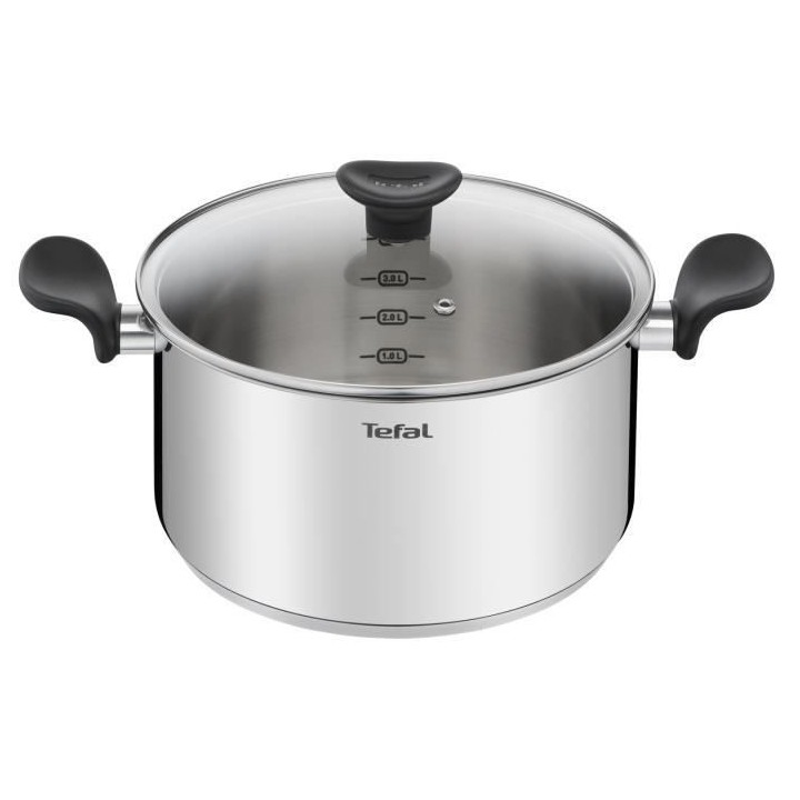 TEFAL E3084604 PRIMARY Faitout inox 24 cm / 5L + couvercle/ compatible