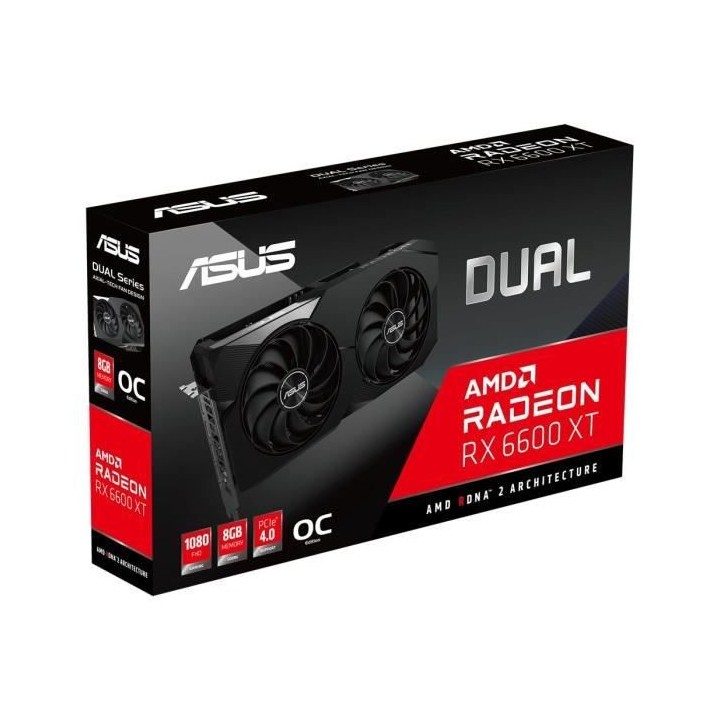 Carte Graphique - ASUS - DUAL-RX6600XT-O8G - (90YV0GN1-M0NA00)