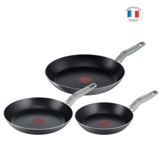 TEFAL B5839002 Air Cook set 3 poeles 20,24,28 cm, antiadhésives, fabr
