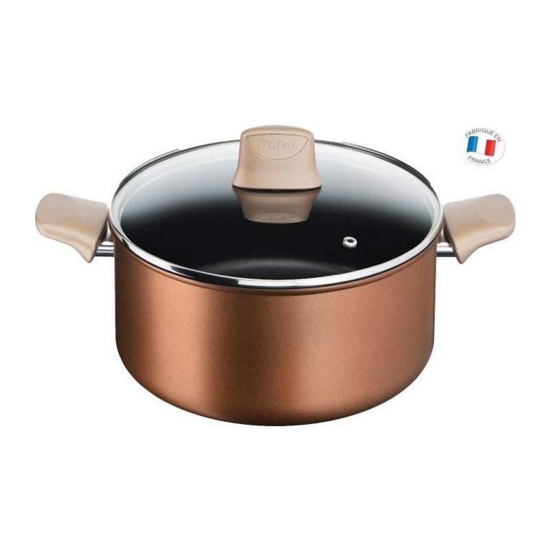 TEFAL G2544602 Faitout 24 cm ECO-RESPECT - antiadhésive - Tous feux dont induction -