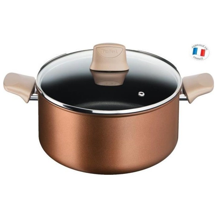 TEFAL G2544602 Faitout 24 cm ECO-RESPECT - antiadhésive - Tous feux d