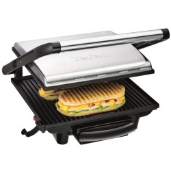 TEFAL GC241D12 Gril multifonction viande et panini, 2000 W, Presse a paninis, Rangement Vertical, Plaques antiadhésives, Compac