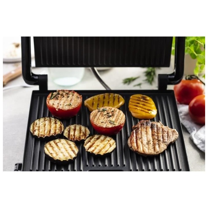 TEFAL GC241D12 Gril multifonction viande et panini, 2000 W, Presse a p