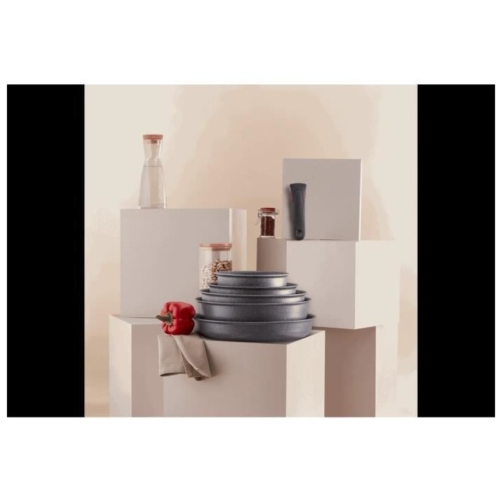 TEFAL L3969002 Ingenio Natural Force Lot 3 casseroles 16/18/20 cm + po