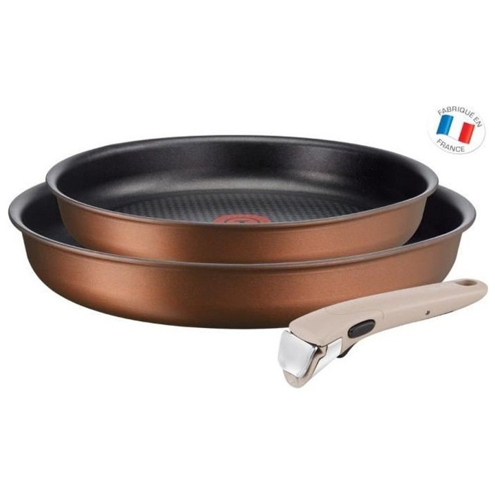 TEFAL L6759103 Ingenio Eco-Respect Set 2 poeles 22/26 cm, Revetement a