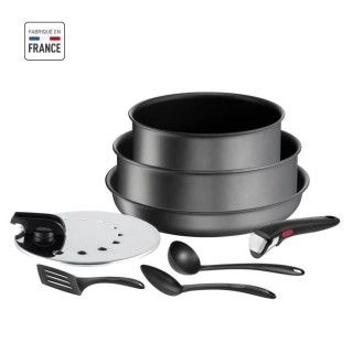 TEFAL L7619002 Ingenio Daily Chef Gris foncé Lot 8 pieces, 1 poele 26