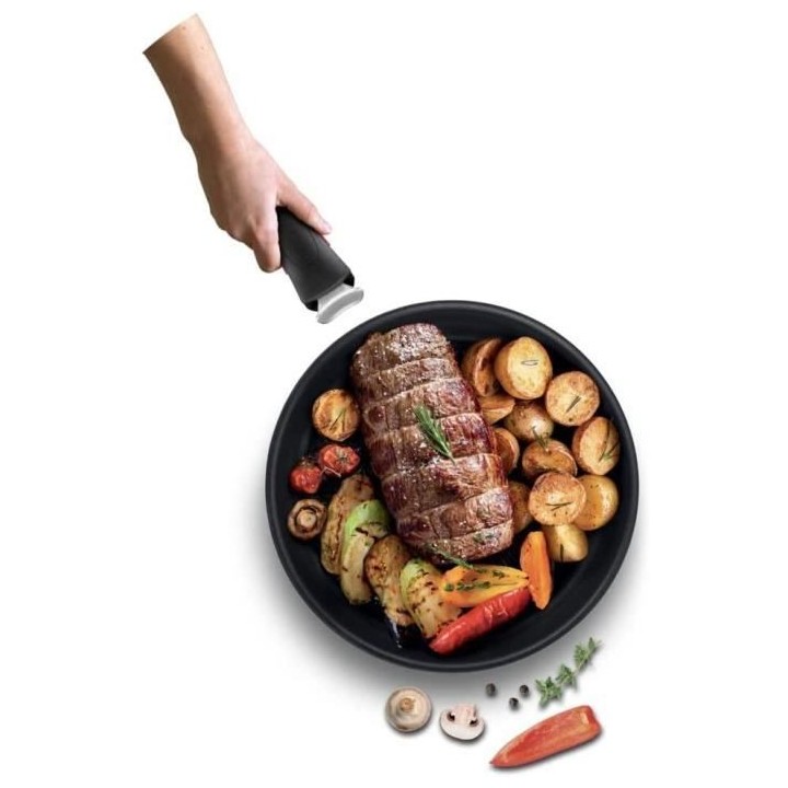 TEFAL INGENIO L9863302 Poignée amovible noire, Verrouillage 3 points