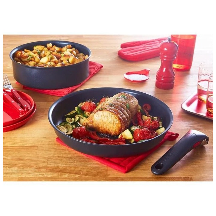 TEFAL INGENIO L9863302 Poignée amovible noire, Verrouillage 3 points