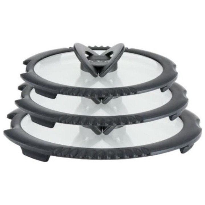 TEFAL L9881002 Lot 3 couvercles égouttoirs INGENIO - 16/18/20 cm