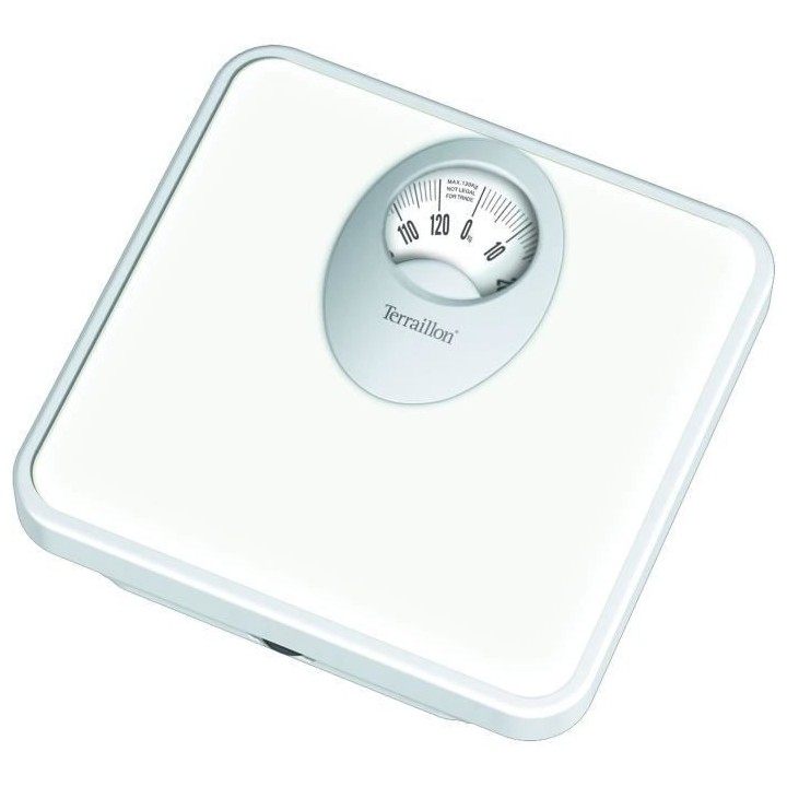 Pese-personne mécanique - TERRAILLON - T61 White - Capacité 120 kg -