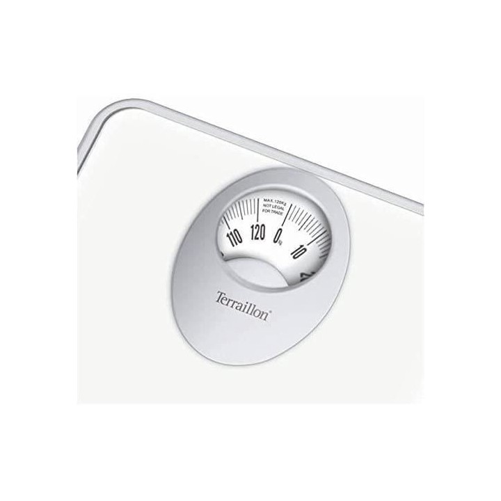 Pese-personne mécanique - TERRAILLON - T61 White - Capacité 120 kg -
