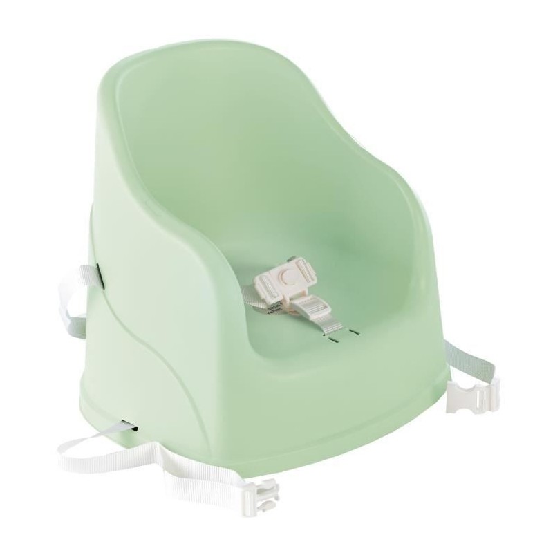 Rehausseur de chaise THERMOBABY Tudi - de 6 a 36 mois - Harnais de sécurité 3 points - Vert céladon