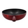 TheKitchenette Wok 28 cm - Rouge - Aluminium - Tous feux dont induction