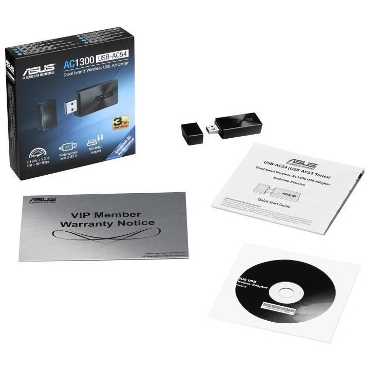 Adaptateur / Clé Wi-Fi USB 2.0 double bande AC1200 - USB AC53nano