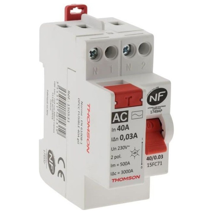 THOMSON Interrupteur différentiel a vis - 40A type AC NF