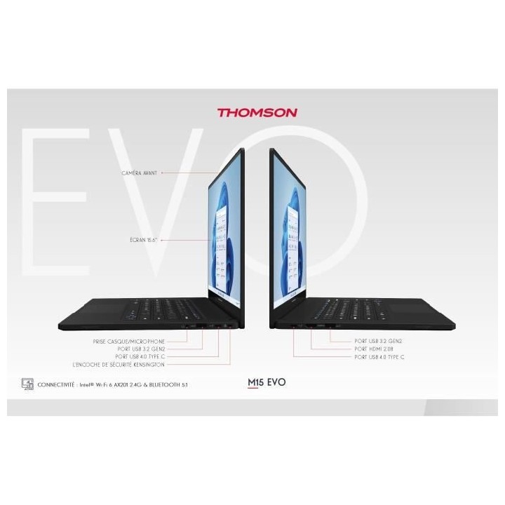 PC Ultra Portable THOMSON EVO - 15.6'' Tactile FHD+ - Intel Core i5 -