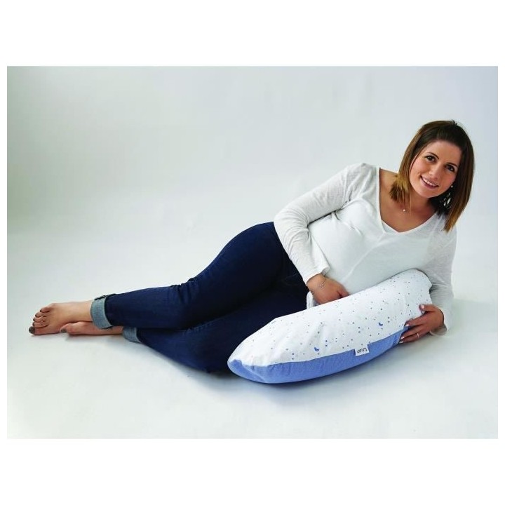Coussin de maternité 2 en 1 TINEO - 73 x 40 x 15 cm - Déhoussable et