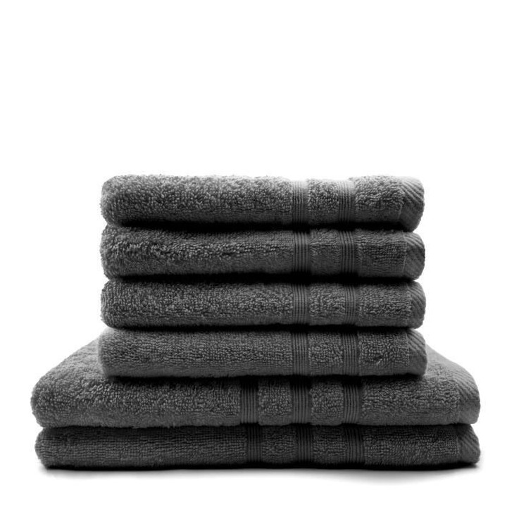 TODAY Lot de 4 Serviettes de bain 50 x 100 cm + 2 Draps de bain 70 x 1