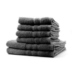 TODAY Lot de 4 Serviettes de bain 50 x 100 cm + 2 Draps de bain 70 x 130 cm Canon de fusil - 100% coton TODAY