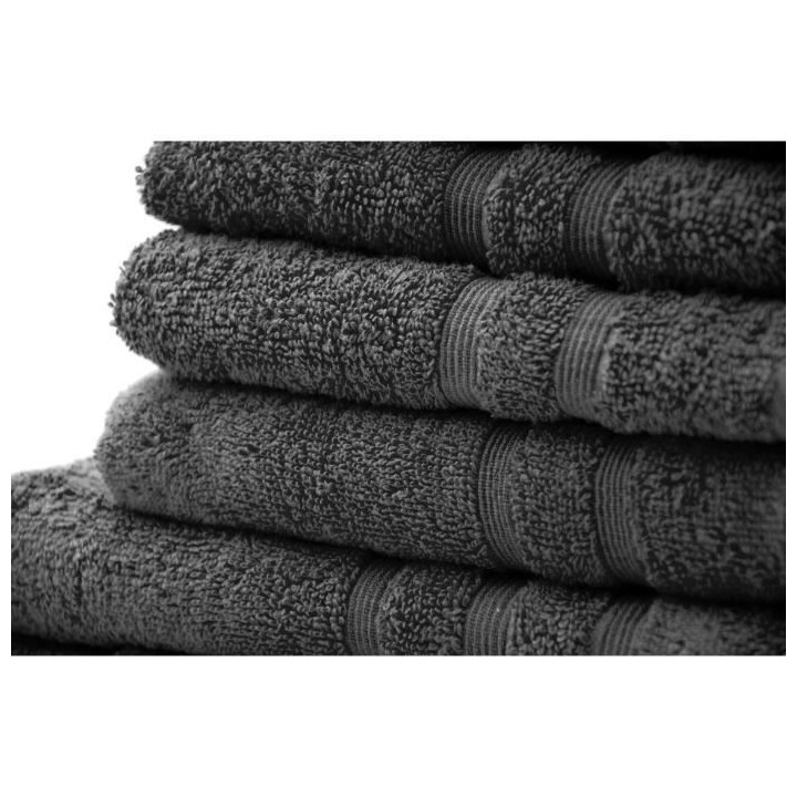 TODAY Lot de 4 Serviettes de bain 50 x 100 cm + 2 Draps de bain 70 x 1