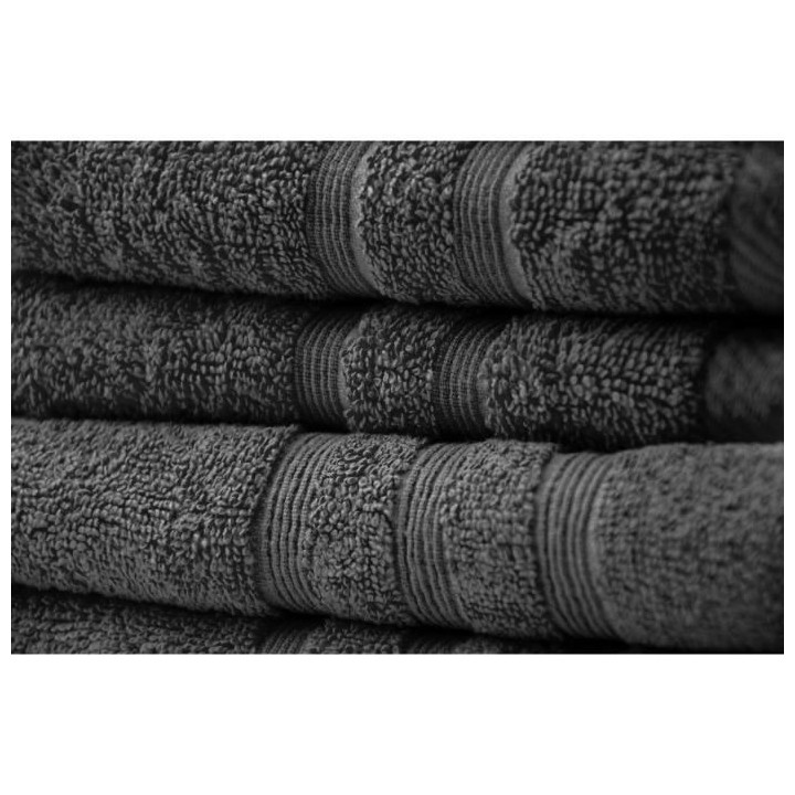 TODAY Lot de 4 Serviettes de bain 50 x 100 cm + 2 Draps de bain 70 x 1