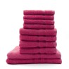 TODAY Lot de 4 Serviettes de bain 30 x 50 cm + 4 Serviettes de bain 50 x 100 cm Jus de Myrtille - 100% coton TODAY