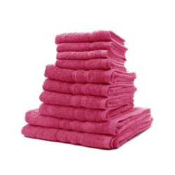 TODAY Lot de 4 Serviettes de bain 30 x 50 cm + 4 Serviettes de bain 50 x 100 cm Jus de Myrtille - 100% coton TODAY