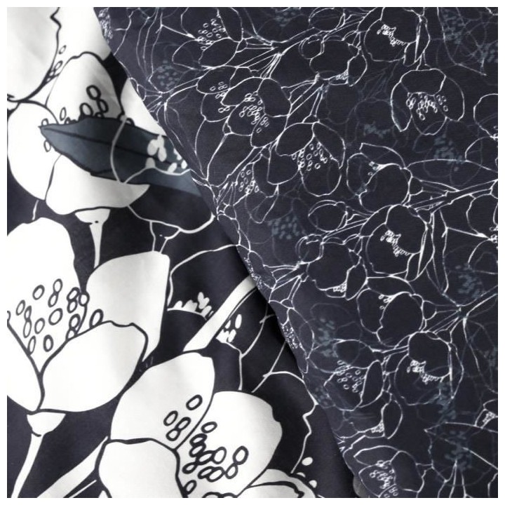 Parure de lit Mawira - 2 personnes - 260 x 240 cm - 100% coton - Bleu