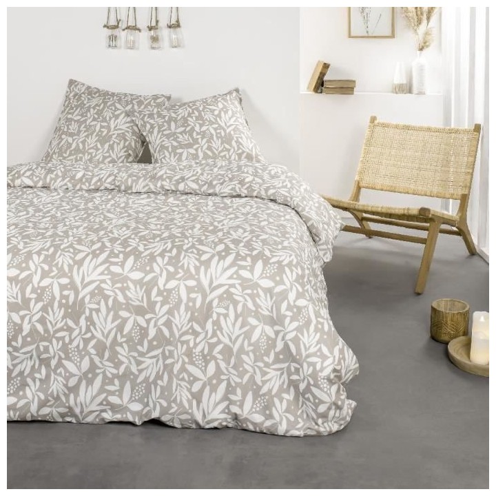 Parure de lit Sunshine - 2 personnes - 220 x 240 cm - 100% coton - Bei