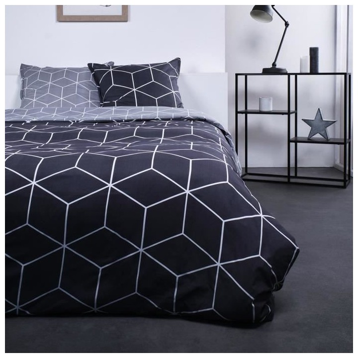 TODAY Malo Parure de lit Coton 2 personnes - 240 x 260 cm - Imprimé G