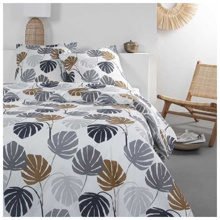 Parure de lit Sunshine - 2 personnes - 260 x 240 cm - 100% coton - Bla