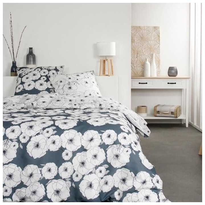 Parure de lit Sunshine - 2 personnes - 260 x 240 cm - 100% coton - Bla