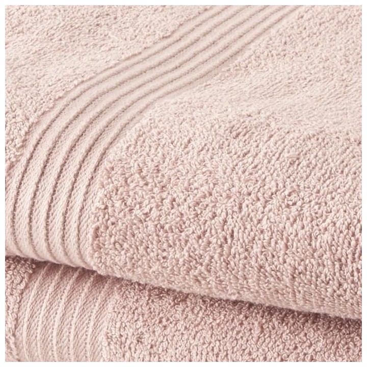 TODAY Lot de 2 Serviettes de Bain 100% coton - 50x100 cm - Rose des sa