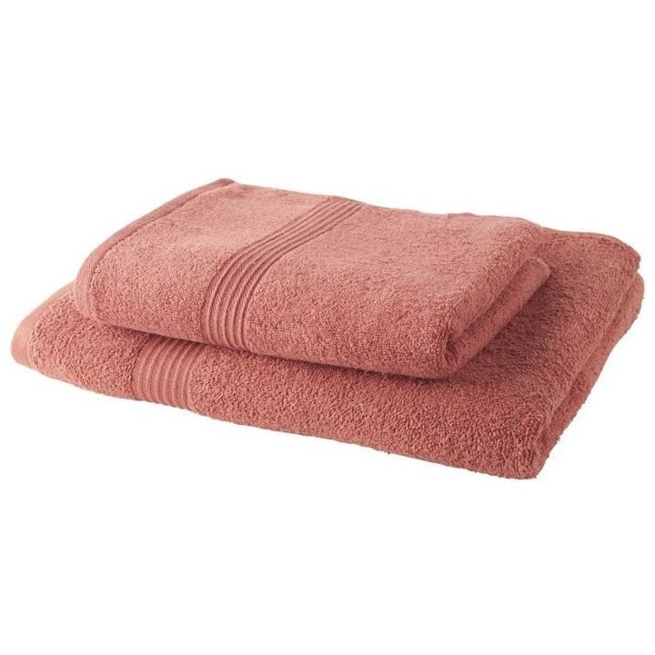 TODAY Lot de 1 Drap de Bain 100% coton 70x30 cm + 1 Serviette de Bain